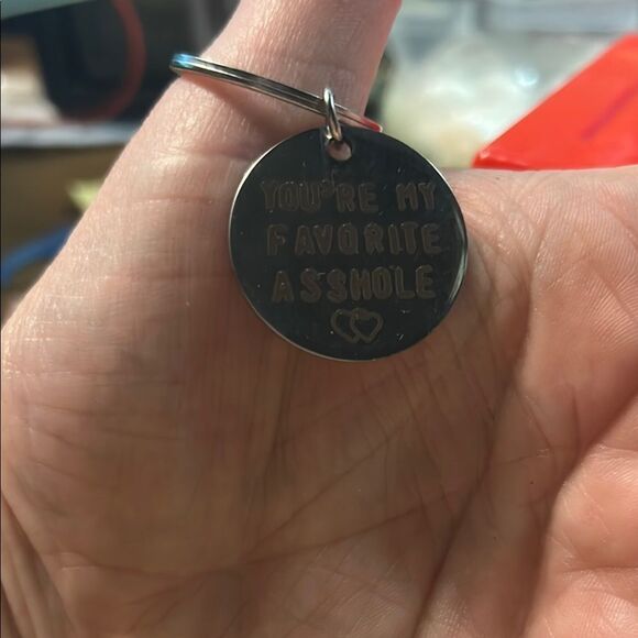 Engraved Keychain with Heart Design - Picture 1 of 2